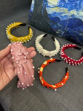Bundle of 5 pearl Embellished Knotted Headband - Women Accessories